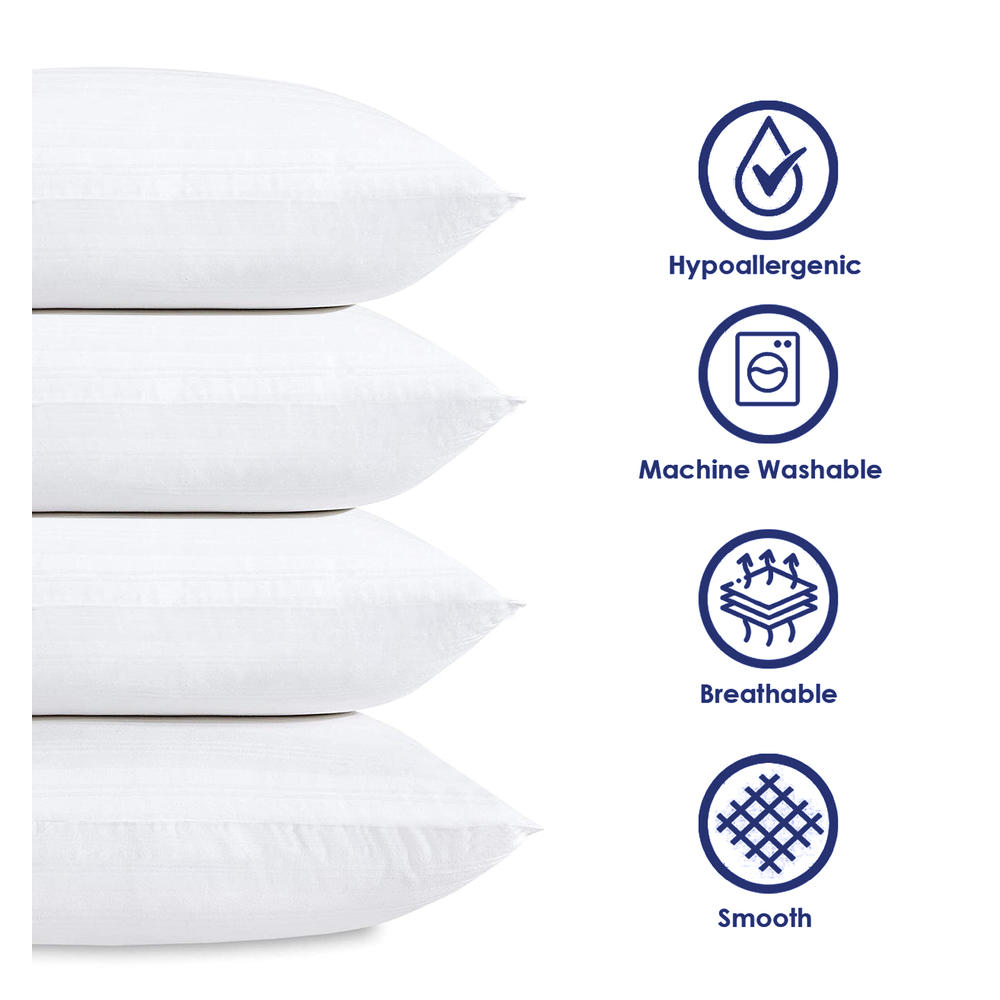 Home Sweet Home Dreams Inc Hypoallergenic Down-Alternative Super Soft Bed Pillows (4-Pack)