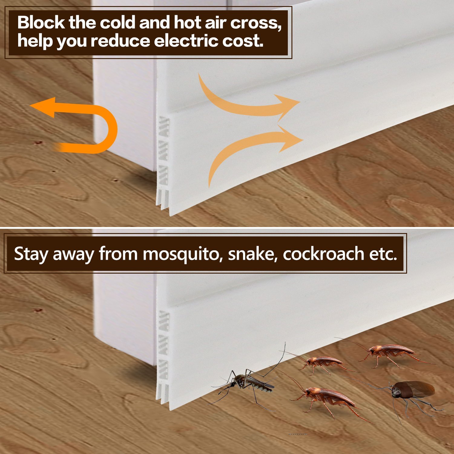 Fronttech Door Sweep Weather Stripping Under Door Draft