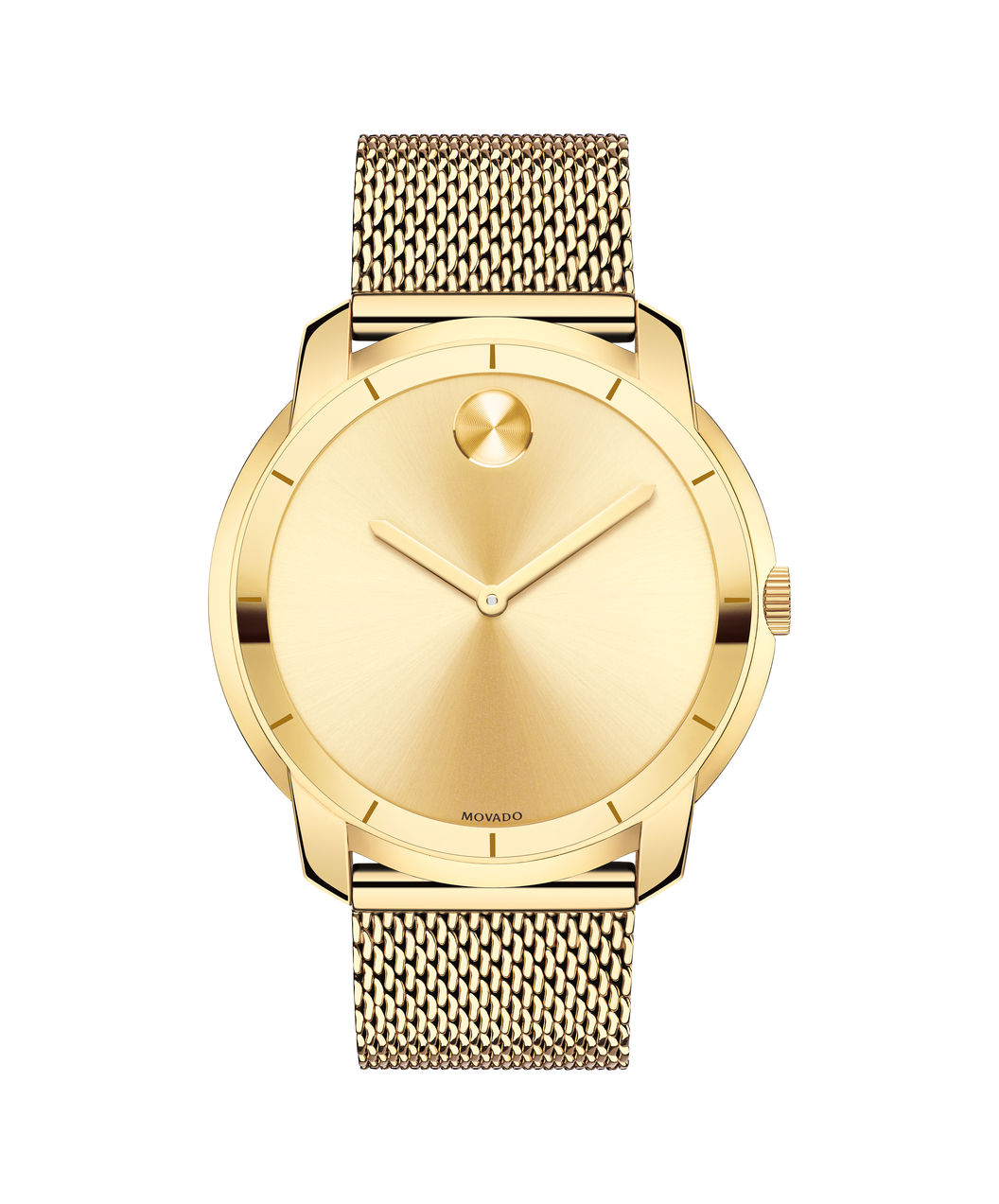 Movado Bold Gold Dial Gold-tone Mesh Men's Watch 3600373