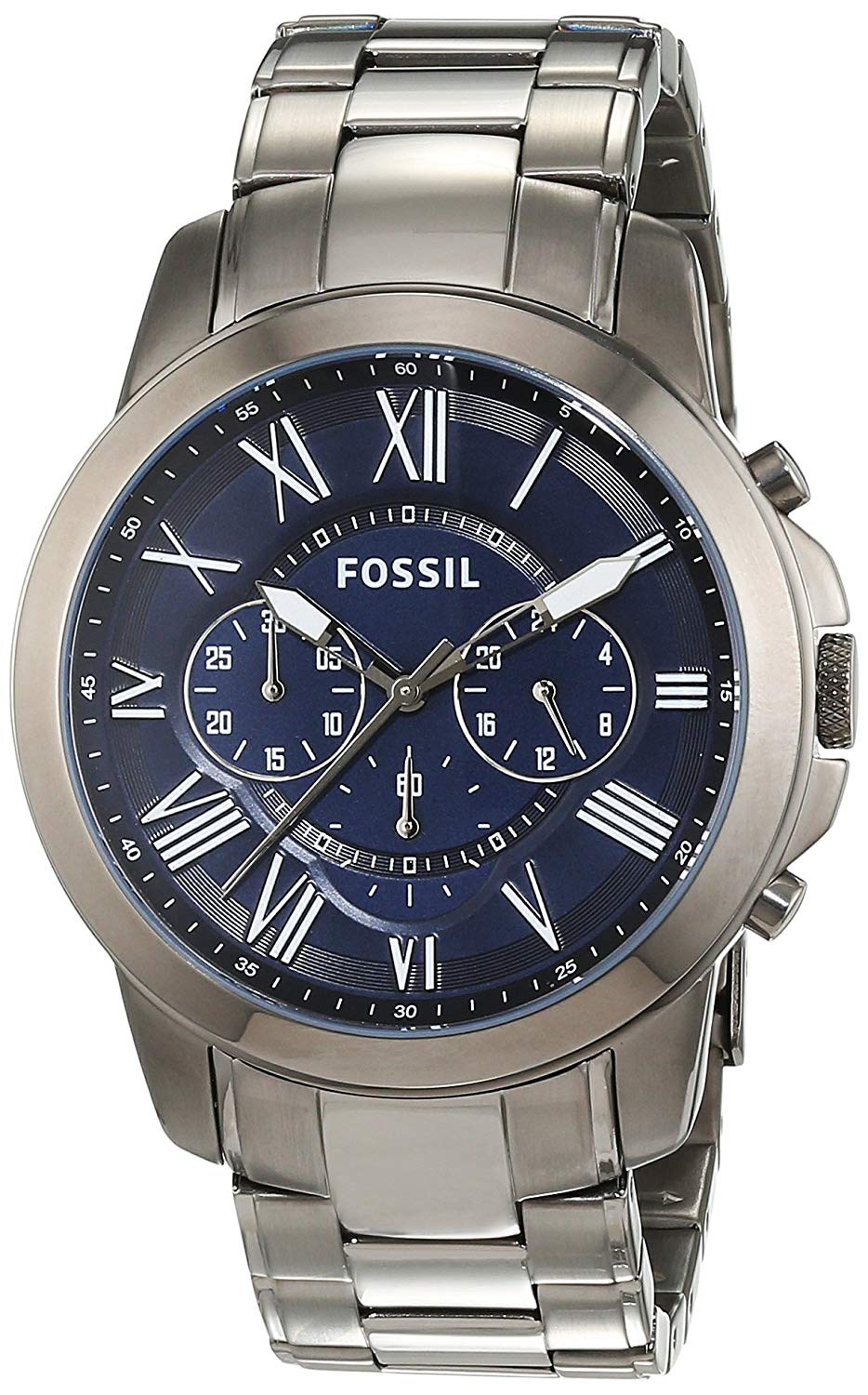 fossil grant blue dial