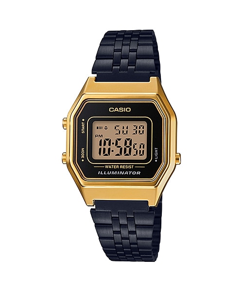 casio gold and black watch