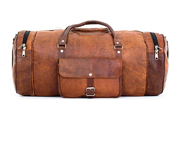 classic leather duffle bag