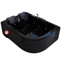 Simba USA Whirlpool Bathtub Hot Tub Black with Double Pump 2 persons AMALFI with Heater