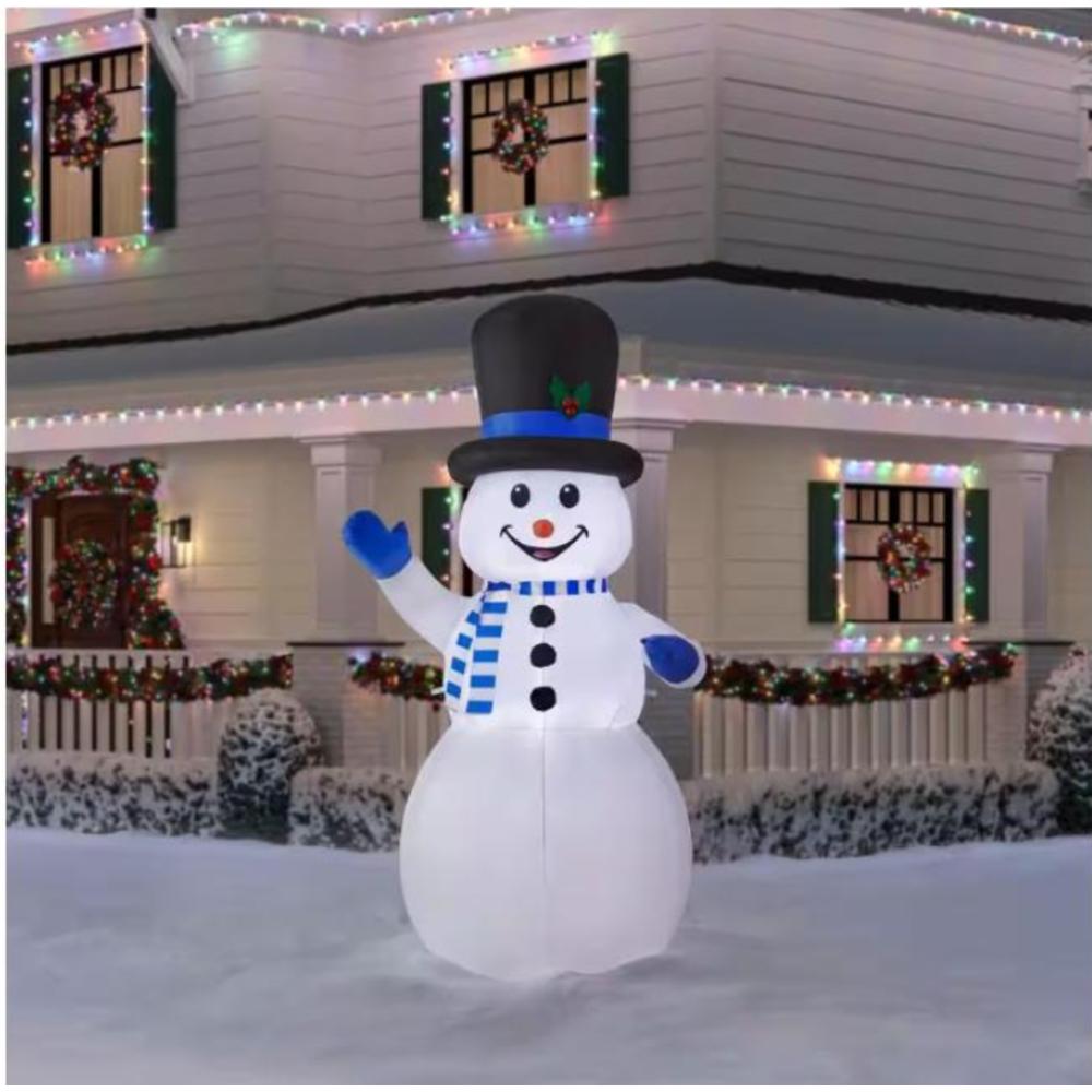 Home Holiday Accent 9 ft. Giant-Sized LED Snowman Inflatable Home Accents Holiday