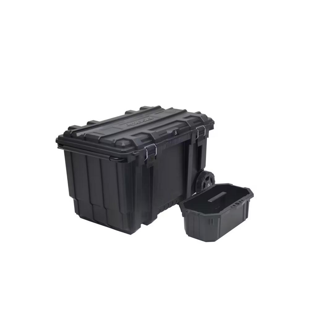 Husky 23 in. 50 Gal. Black Rolling Toolbox with Keyed Lock and Portable Hand Tool Tray Husky # 206319 # 1008039087