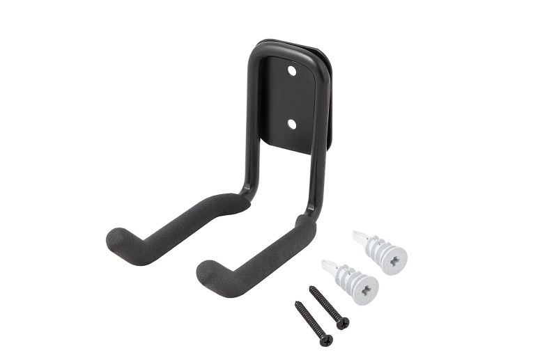 Husky 50 Heavy-Duty Wall-Mounted Black Steel Cooler Hook