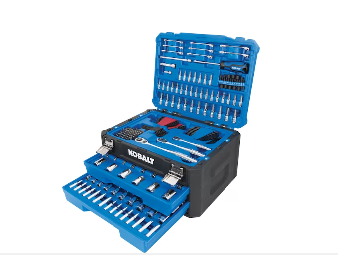 Kobalt 277-Piece Standard (SAE) and Metric Polished Chrome Mechanics Tool Set with Hard Case kobalt #52321 #5389233