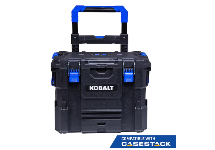 Kobalt CASESTACK 21.5-in Black Plastic Wheels Lockable Tool Box kobalt #KCS-RTBOX1-03 #4913201