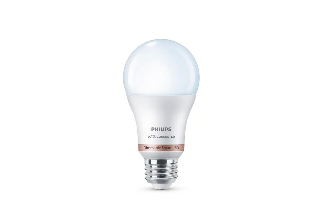 Photo 1 of Philips 60-Watt Equivalent A19 LED Daylight (5000K) Smart Wi-Fi Light Bulb powered by WiZ with Bluetooth (1-Pack) Model #  Store S