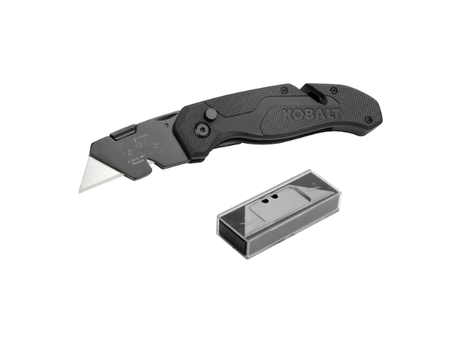 Kobalt Speed Release 3/4-in 11-Blade Folding Utility Knife kobalt #56653 #607963