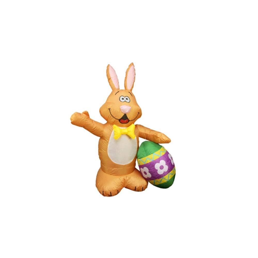 Northlight Seasonal 48in Inflatable Lighted Easter Bunny with Egg Outdoor Decoration #31493482 #5733719