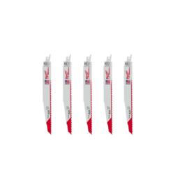Milwaukee 9 in. 5 TPI AX Nail-Embedded Wood Cutting SAWZALL Reciprocating Saw Blades (5-Pack) Milwaukee # 48-00-5026S # 1005390975