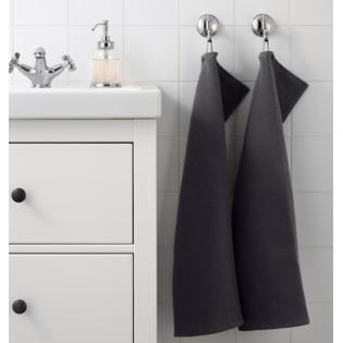IKEA Hand towel, anthracite, 16x28 Designed in Sweden SALVIKEN