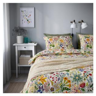 IKEA Duvet cover and pillowcase(s), multicolor/floral