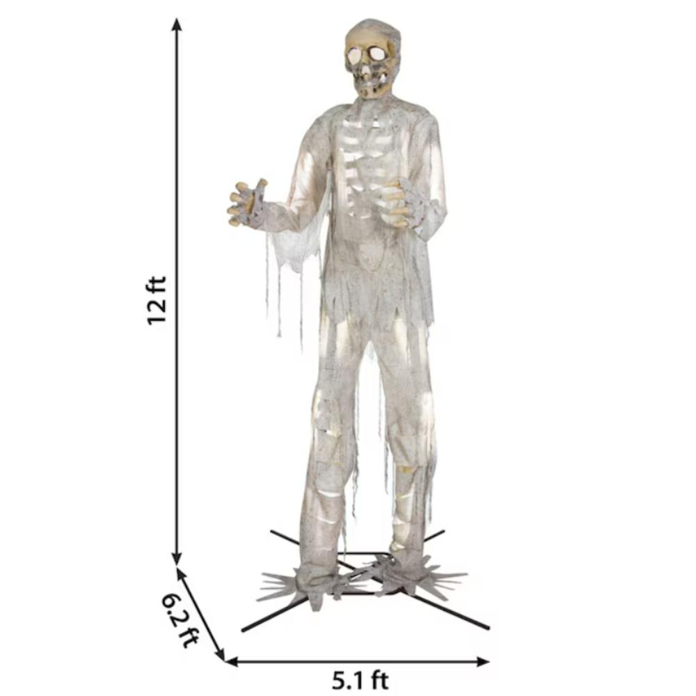 Haunted Living 12-ft LED Lighted Mummy Animatronic Item #5279607 ...