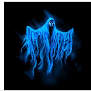 Haunted Living LED Animated Blue Ghost Projector Halloween