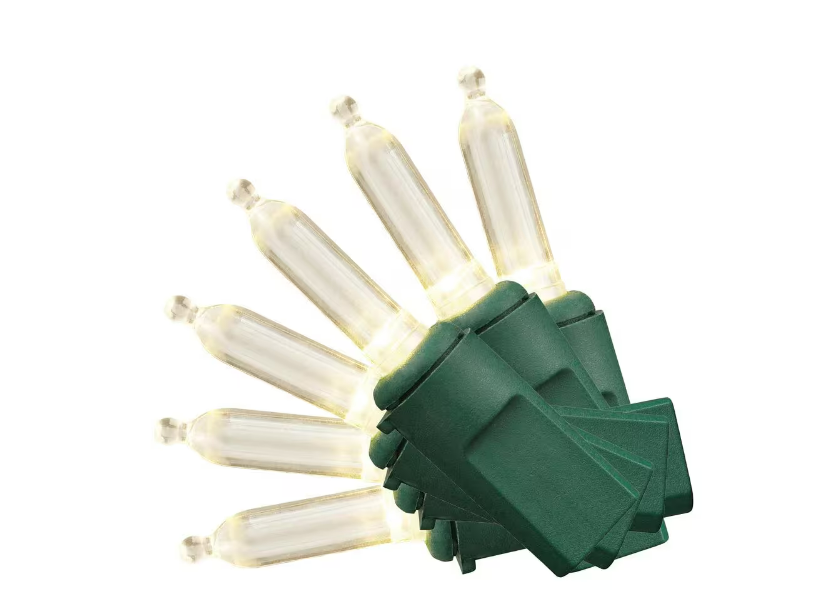 GE StayBright 150ct Constant White Mini LED Plug-In Christmas Icicle Lights Indoor/Outdoor