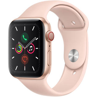 apple watch series 5 gold aluminum pink sand sport band