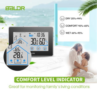 B0317T2H2-V2 BALDR Digital Indoor Outdoor Thermometer & Hygrometer