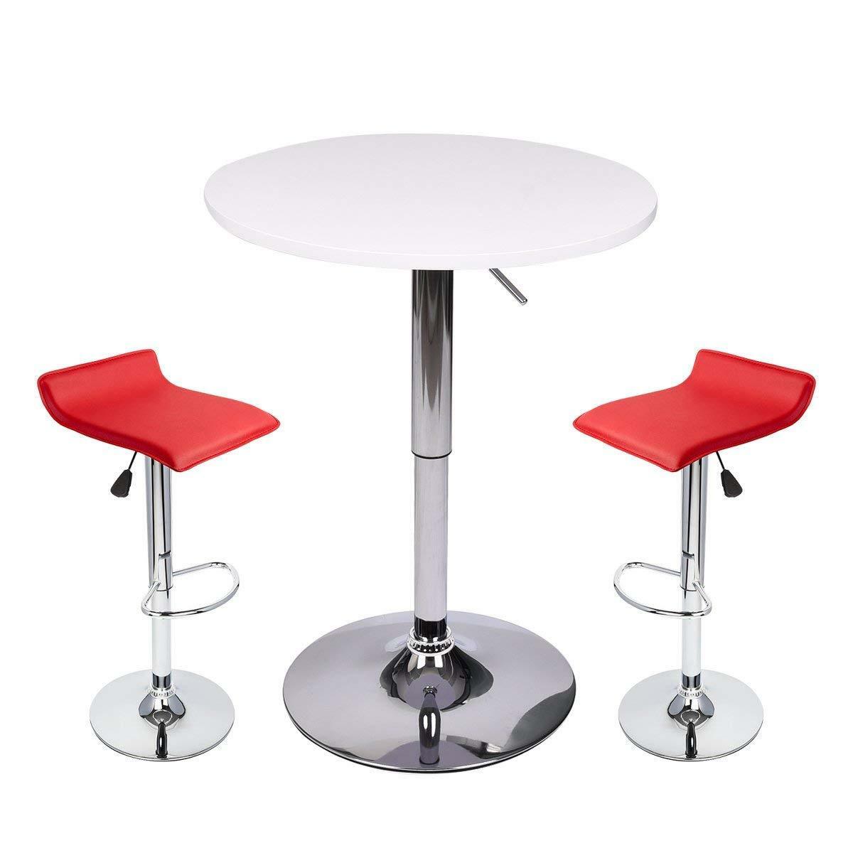 Elecwish 3 Piece Pub Table Set Bar Stool Counter Height ...