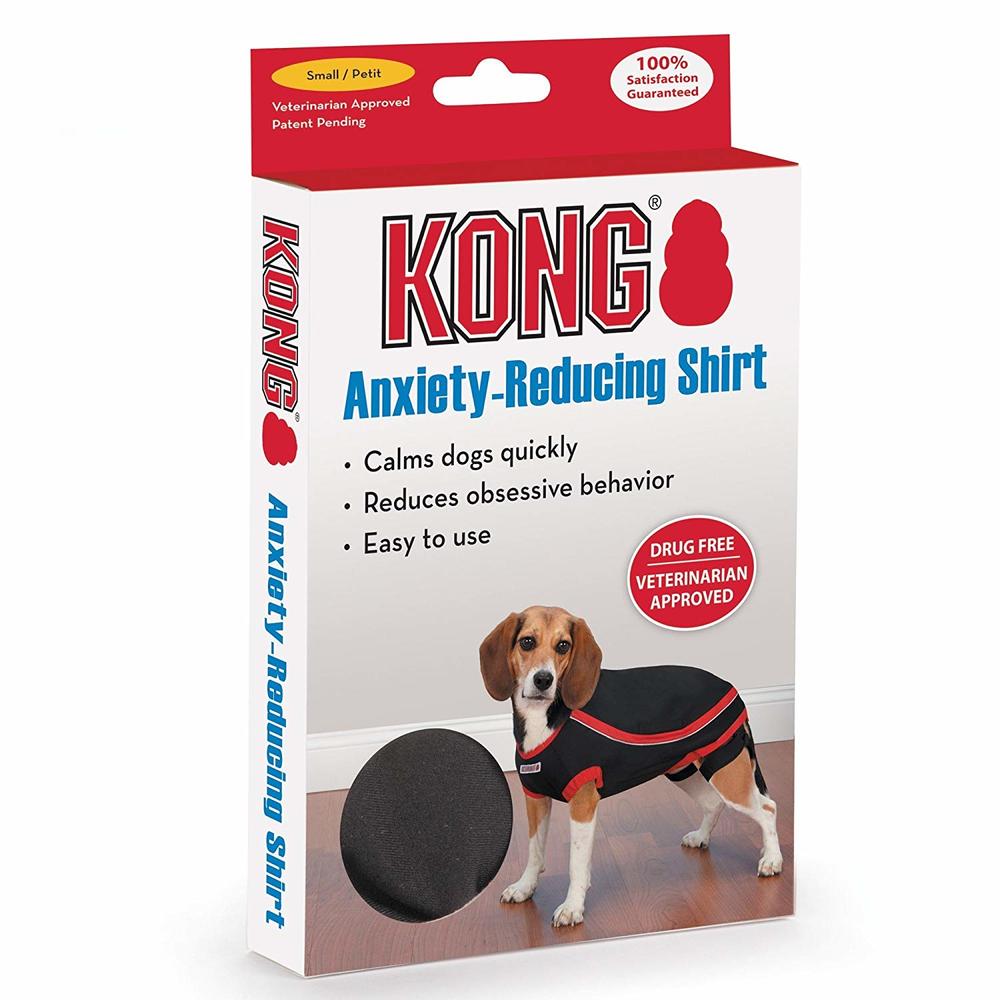 KONG Anxiety Stress Reducing Pet Shirt, Black  for Large Dogs