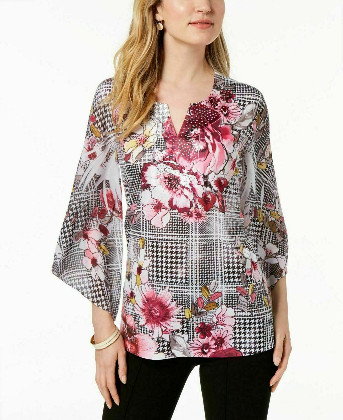 printed chiffon tops