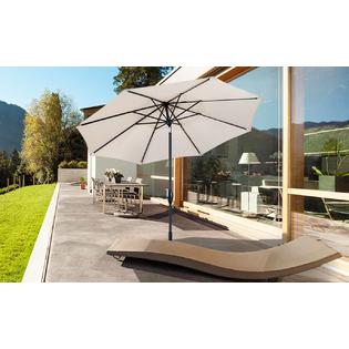 Moda Furnishings Tap 827 8sat Beige 9 Ft Patio Umbrella Outdoor Garden Table Umbrella With Push Button Tilt And Crank Beige