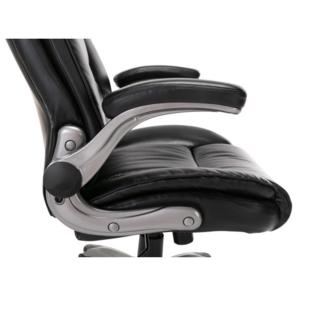 Moda Furnishings High Back Leather Executive Computer Desk Chair Flip Up Arms And Adjustable Tilt Angle Swivel Chair