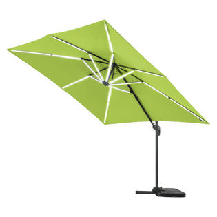 Moda Furnishings Md Our3003led Gn 10 Ft Patio Umbrella Outdoor Garden Table Umbrella With Led And Stand Green