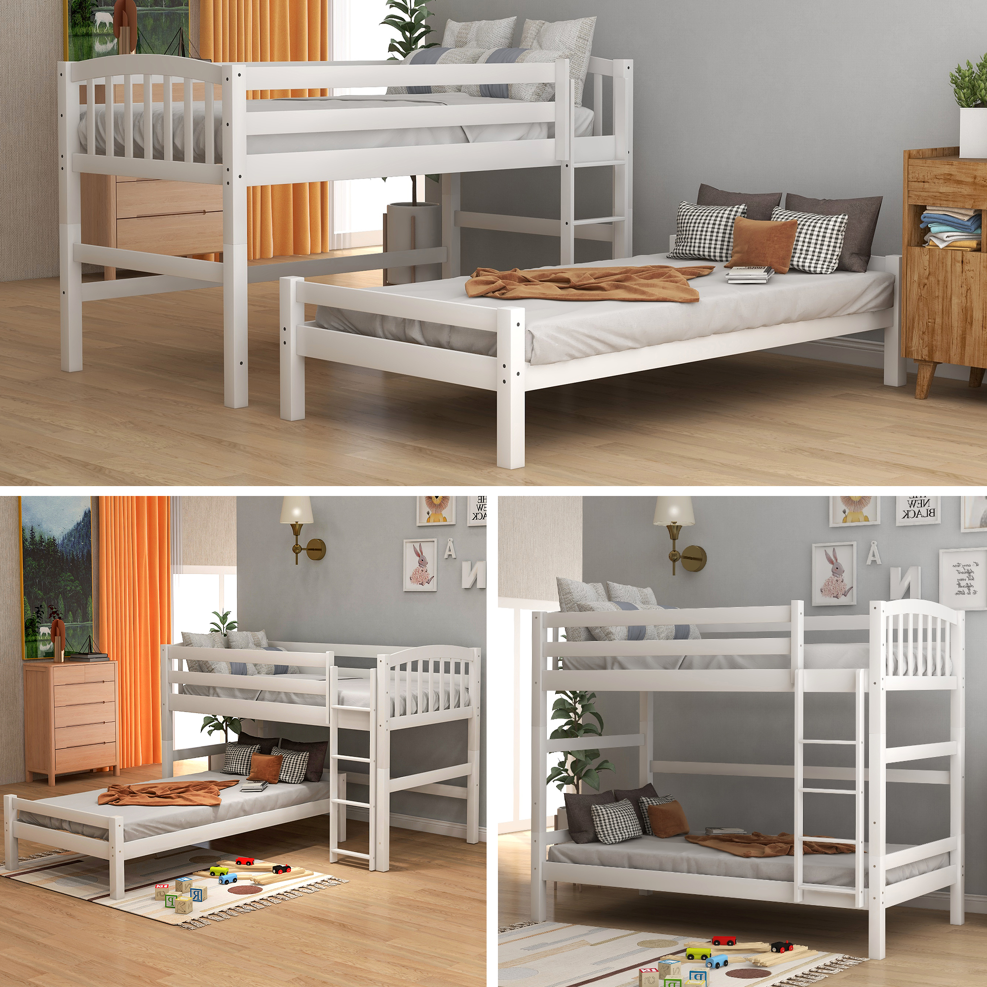 Moda Furnishings Twin Over Loft, Can Bunk Beds Be Separated