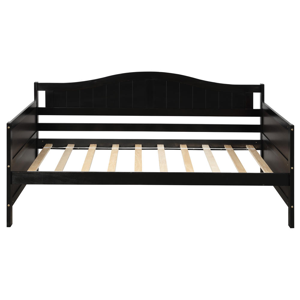 Moda Furnishings Twin Wooden Daybed with Trundle Bed, Sofa Bed for Bedroom Living Room, Espresso