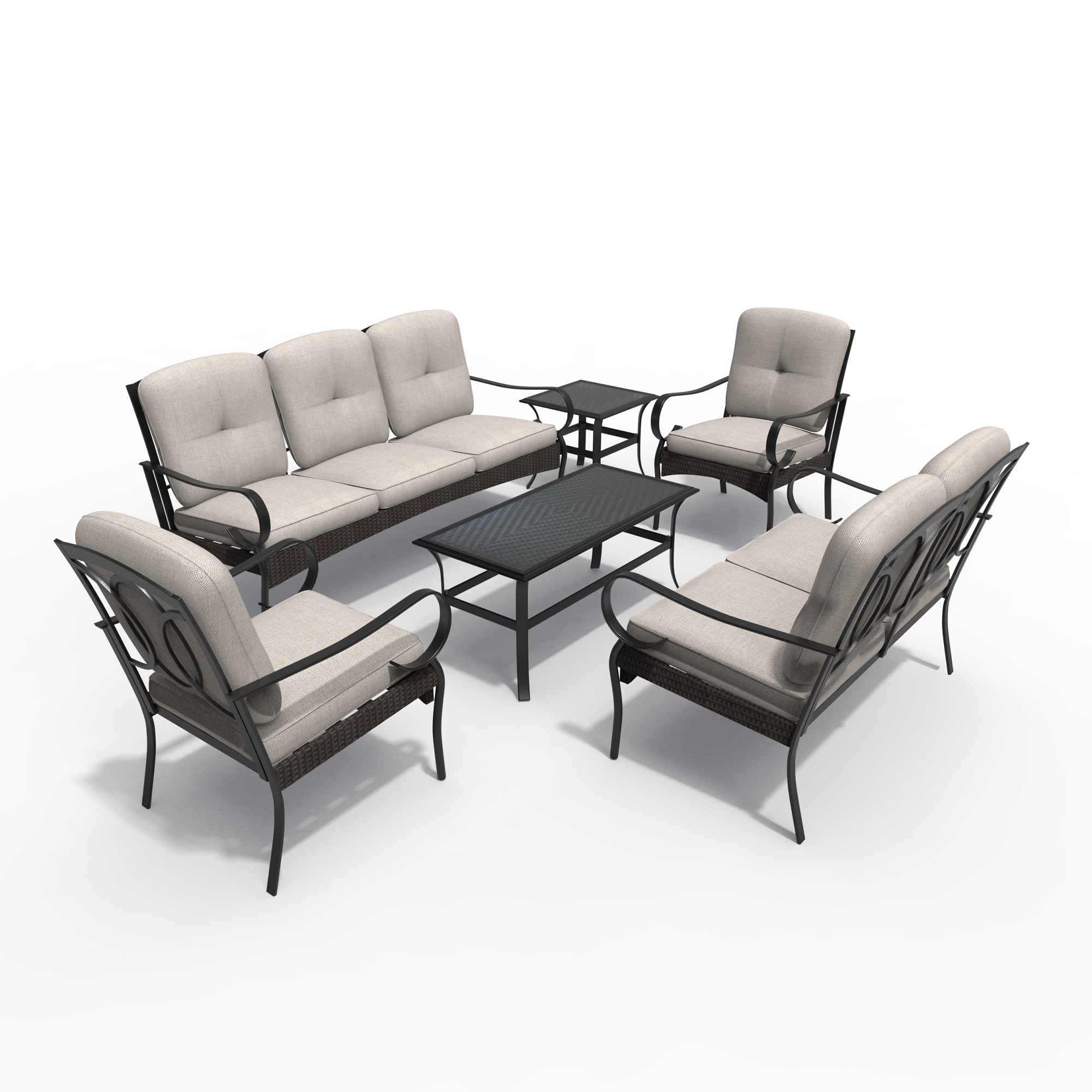 Moda Furnishings Patio Conversation Sofa Set