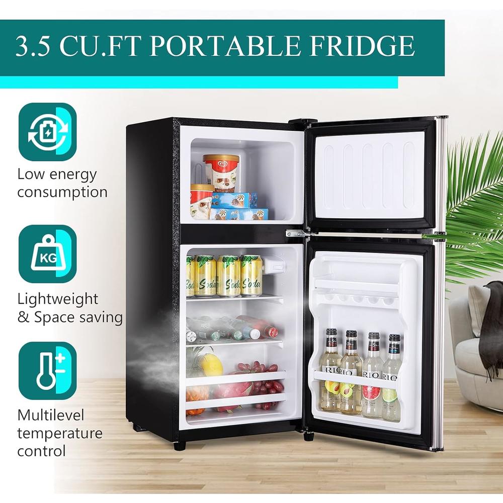 Moda Furnishings 3.2 Cu Ft. Mini Fridge With Freezer, Compact