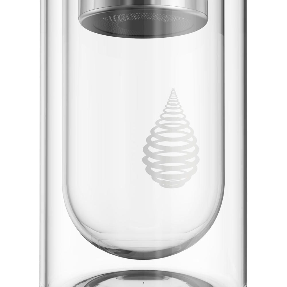 Invigorated Water pH HYDRATE Glass Alkaline Water Filter Bottle - Portable Alkaline Water Filter Ionizer - Filtered Water Bottle