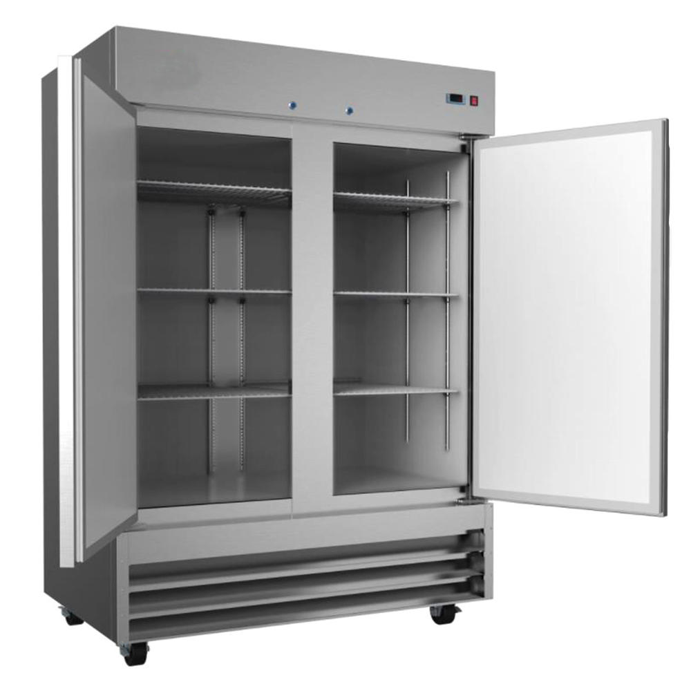 Cooler Depot 54 in. W 47 cu. ft. Two Door Commercial Reach In Upright Refrigerator in Stainless Steel