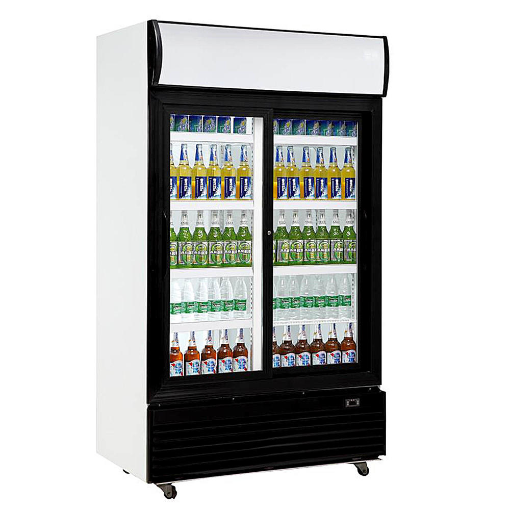 Cooler Depot 51.5 in. W 31.2 cu. ft. Commercial Refrigerator Merchandiser with 2-Sliding Glass Door in White Coated Steel