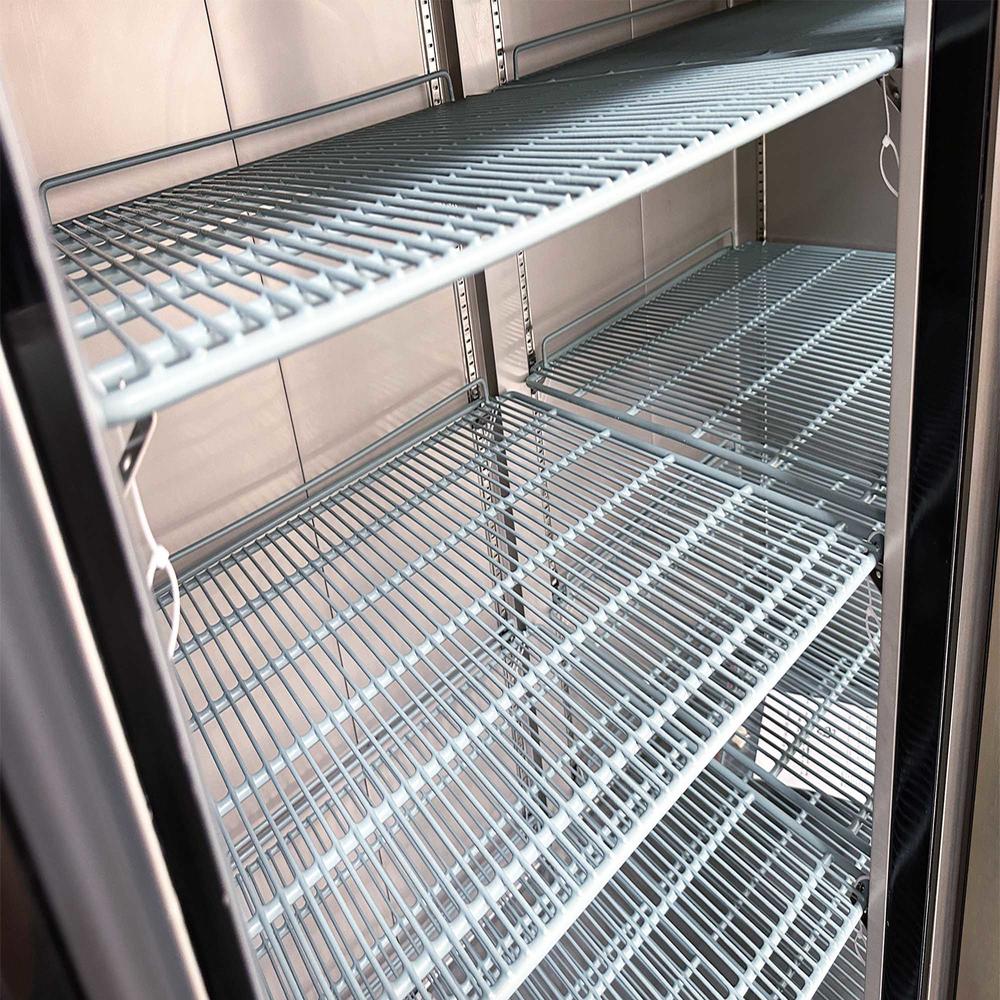 Cooler Depot 54 in. W 47 cu.ft Two Glass Door Refrigerator Display Reach-In Upright Commercial Merchandiser in Stainless Steel