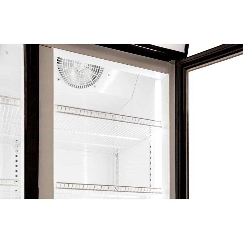 Cooler Depot 72 in. W 57 cu. ft. Commercial 3-Glass Swing Door Merchandiser Refrigerator in Black