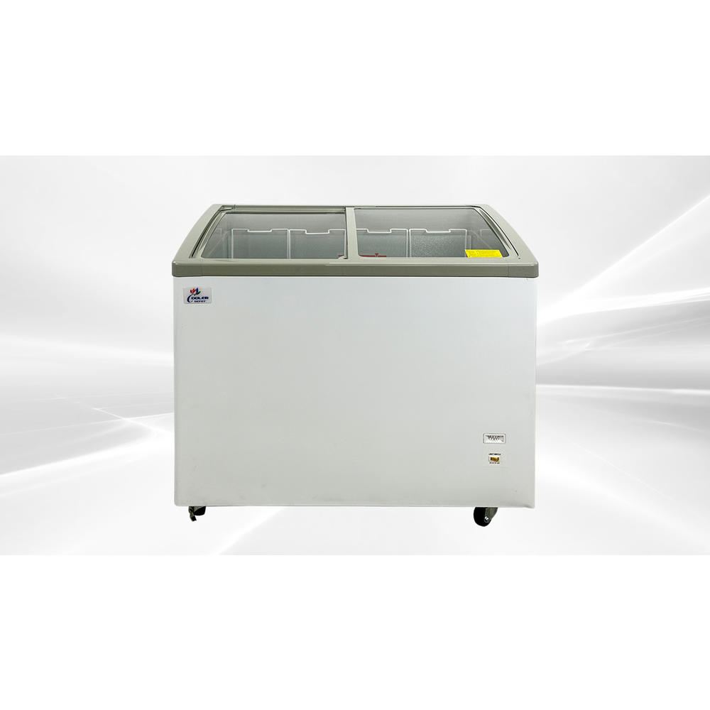 Cooler Depot 12 cu. ft NSF 40 INS ice cream Chest Freezer Commercial Glass Top Display Chest Freezer