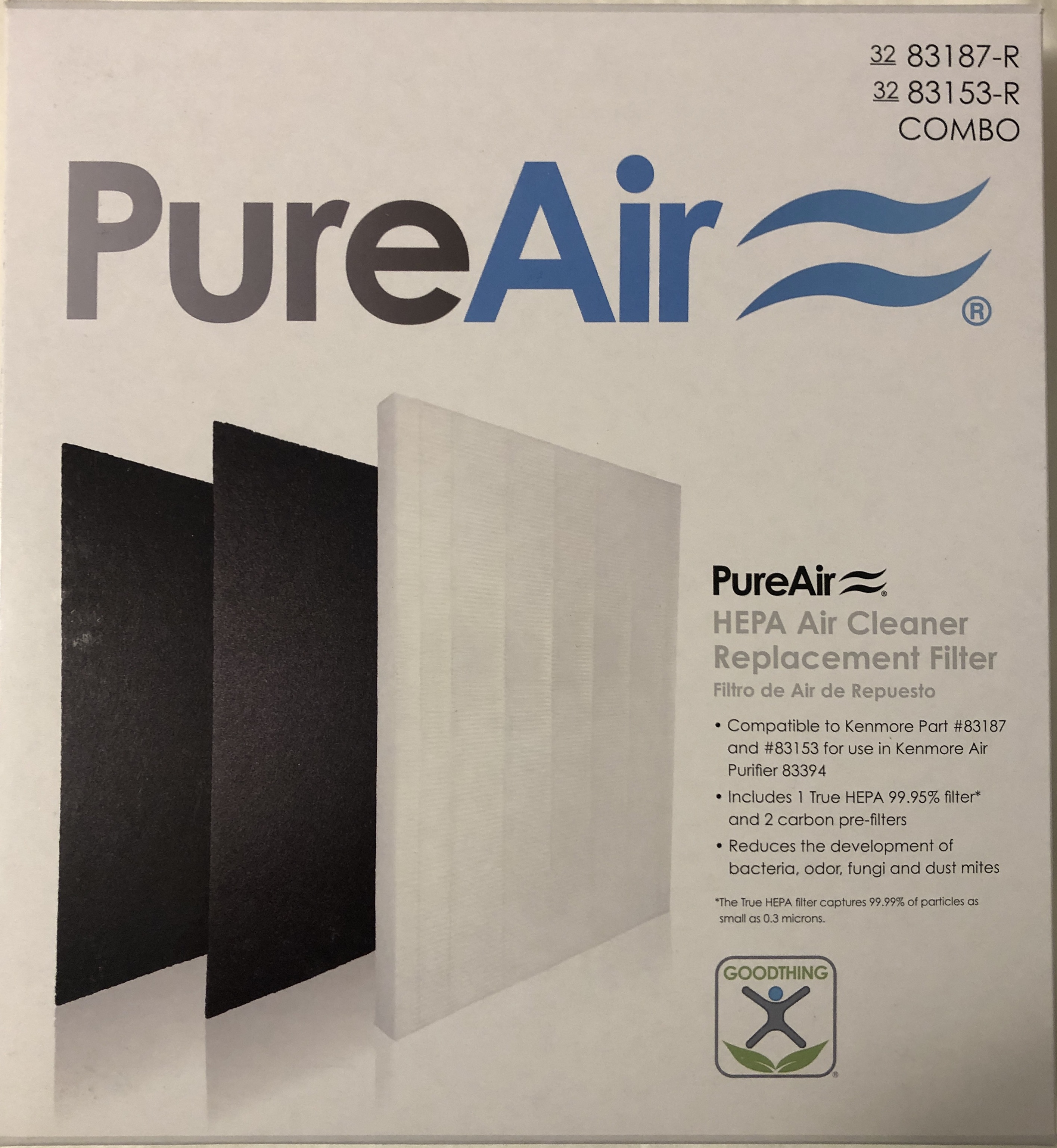 PureAir Air Purifier Filter Compatible with Kenmore 83187