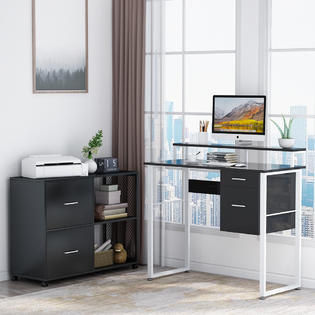 TribeSigns Tribesigns File 2 Drawers,Wood Mobile Lateral Filing