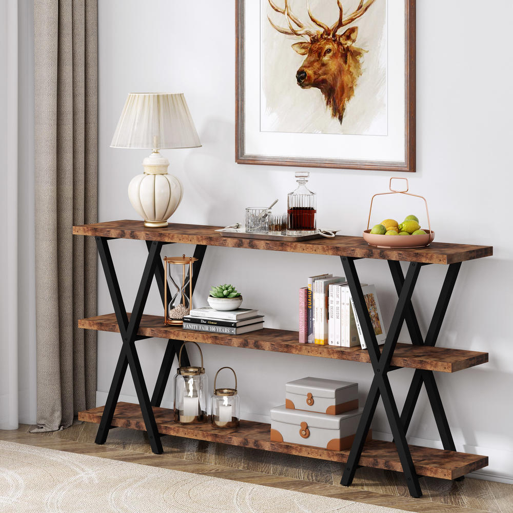 TribeSigns Narrow Long Sofa Table with Storage for Entryway, Living Room, 70.8 Inch