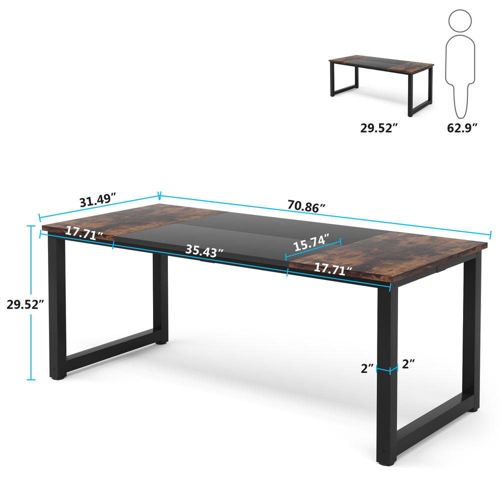 Tribesigns Modern Computer Desk, 70 inch Large Office Desk Computer