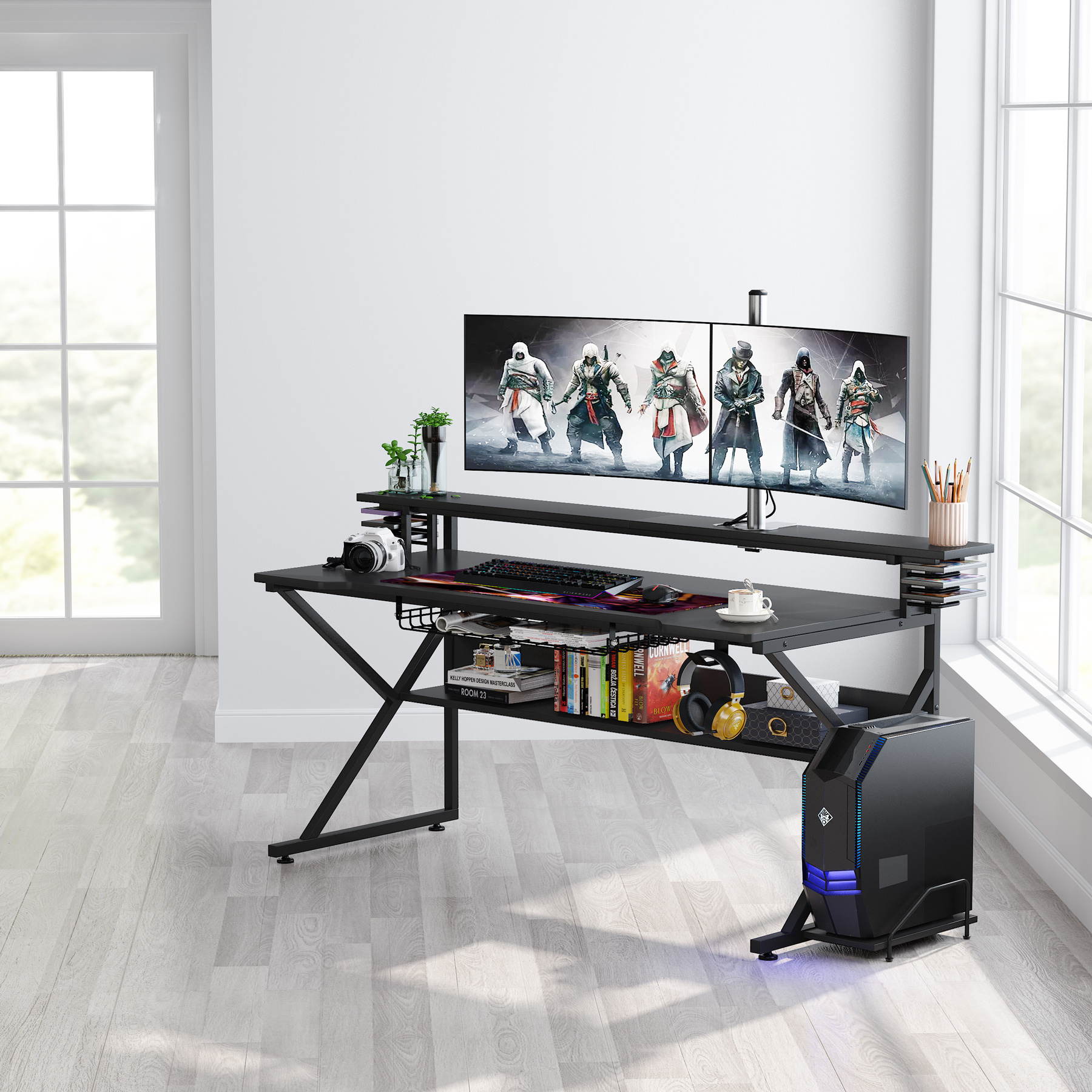 Tribesigns ergonomic store gaming desk