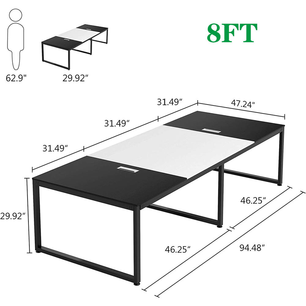 Tribesigns 8FT/6FT Rectangle Shaped Conference Table