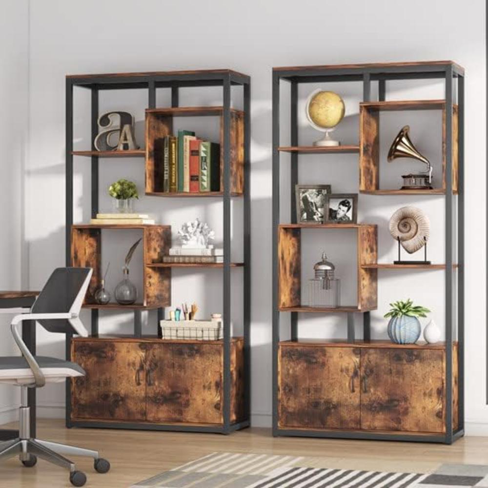Tribesigns Vintage Bookcase with Door