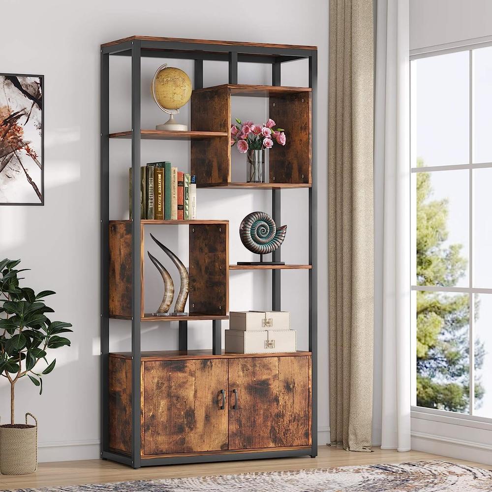 Tribesigns Vintage Bookcase with Door