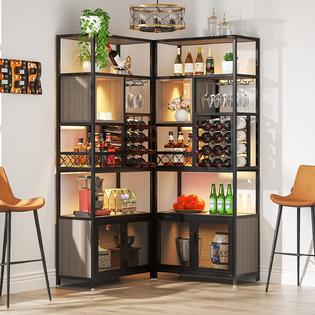 Tall wine rack discount cabinet