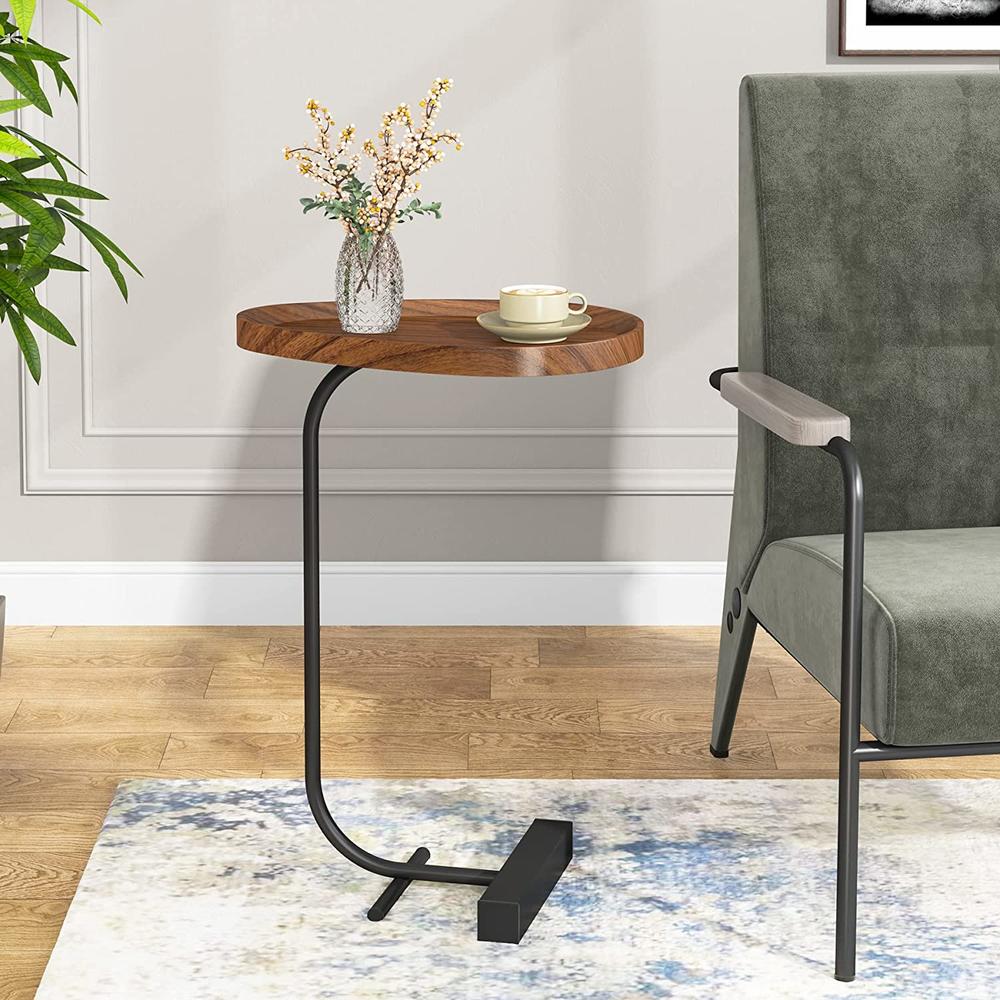 Tribesigns C Side Table, Minimalist Narrow End Table for Sofa Couch