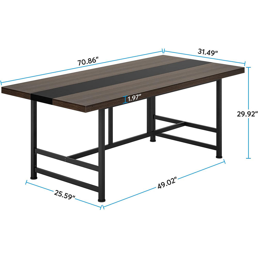 Tribesigns 6FT Conference Table, Rectangular Meeting Table, 70.86L * 31.49 W inches Seminar Table